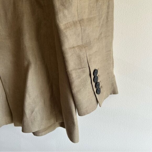 Massimo Dutti Linen Blend Beige Blazer - Picture 7 of 7
